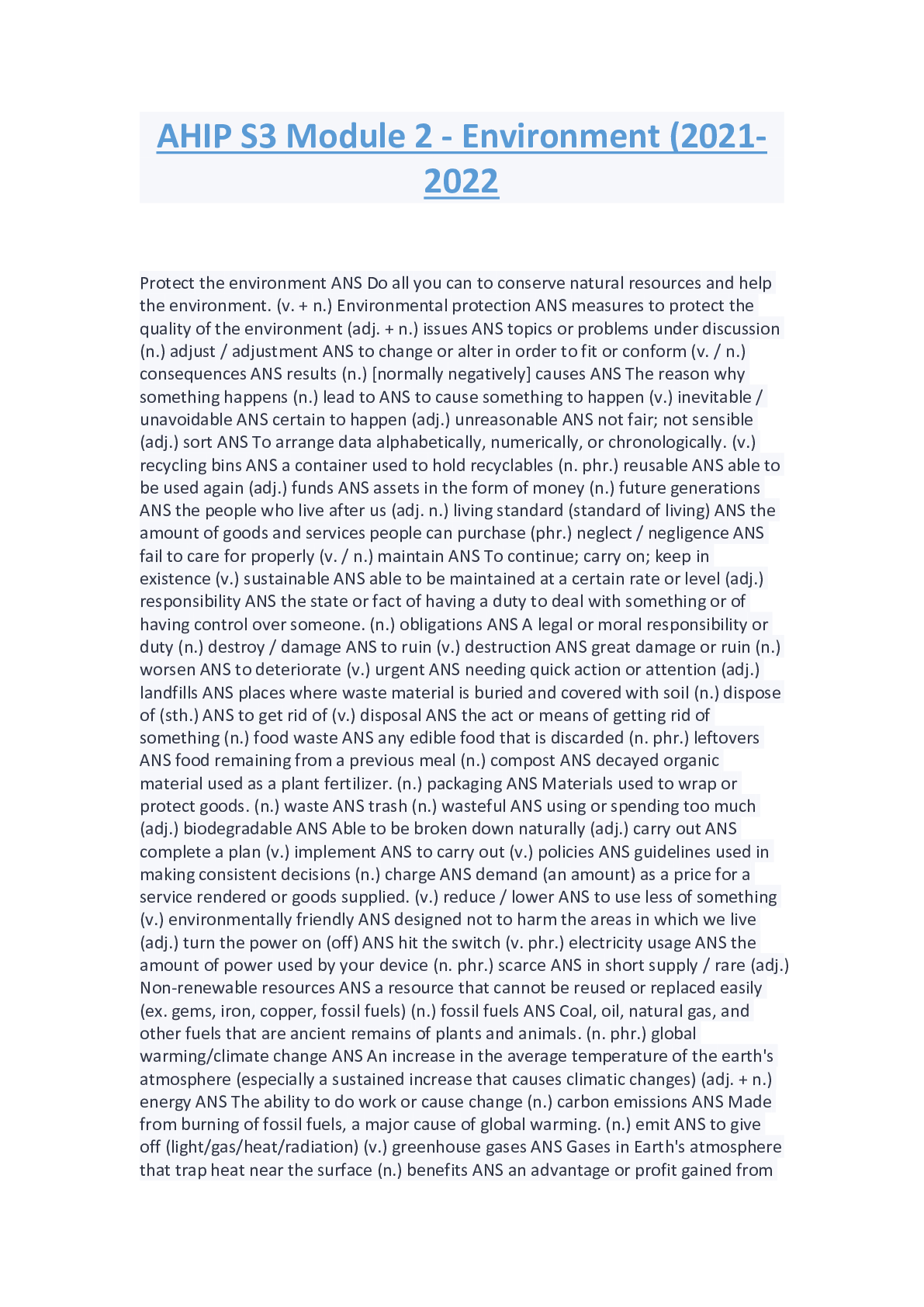 Preview image for AHIP S3 Module 2 - Environment (2021-2022
